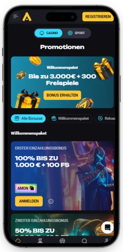 amonbet mobiele app